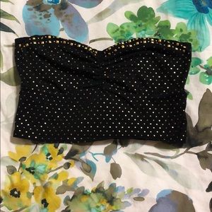 Victoria’s Secret PINK L Black & Gold Bandeau